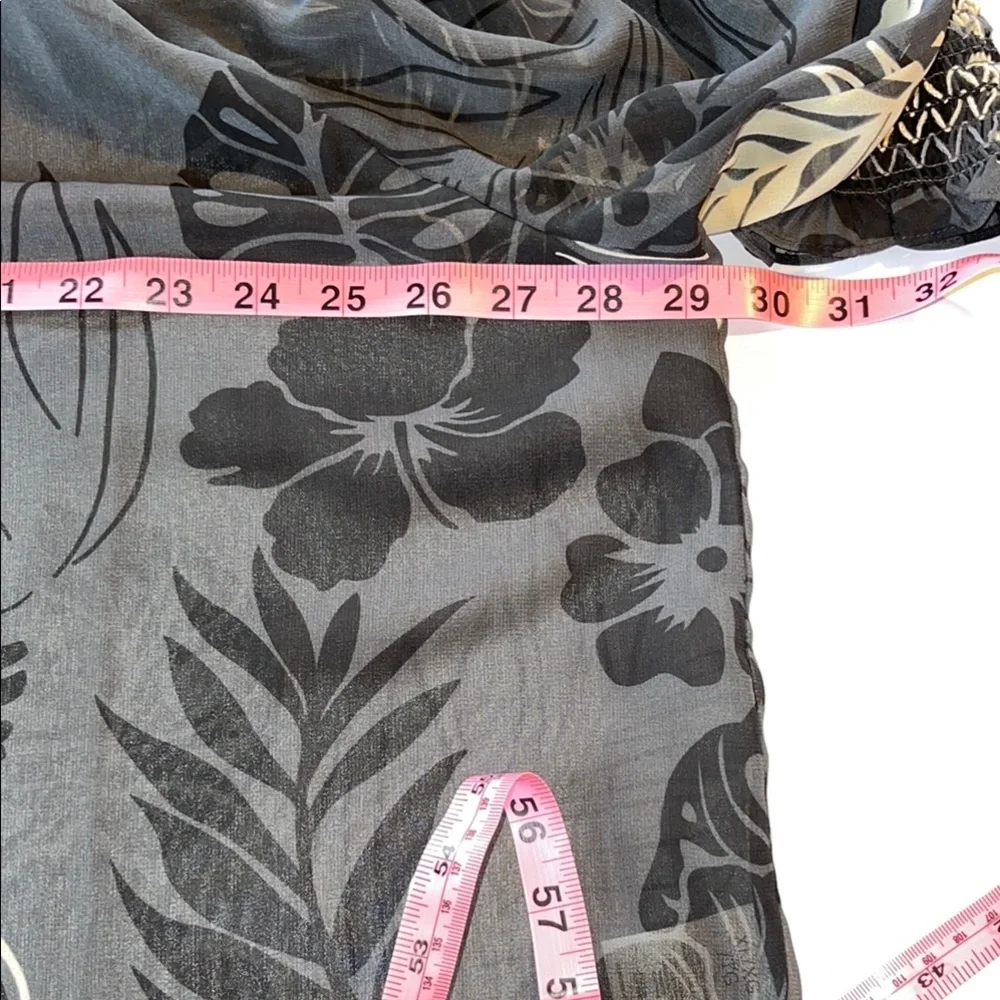 CAbi Aloha Black Long Sleeve Sheer Ruffled Blouse - Picture 15 of 16